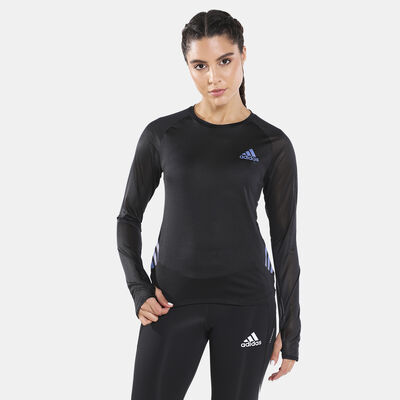 adidas Women's Adizero Long Sleeve T-Shirt Black