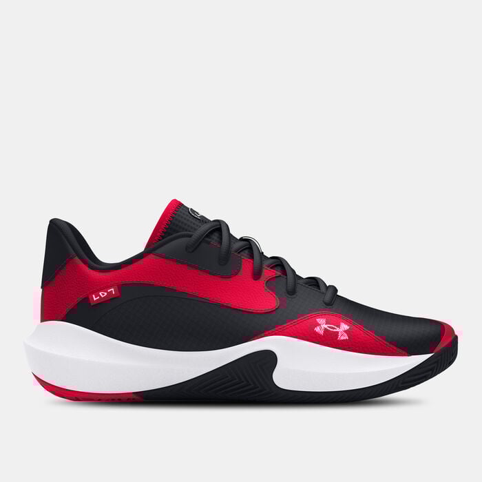 Under Armour Lockdown 7 Low Basketball Shoes Red image number 0