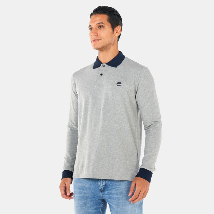 Timberland Men's Millers River Tipped Pique Polo Shirt Grey Timberland Men's Millers River Tipped Pique Polo Shirt Grey image number 0