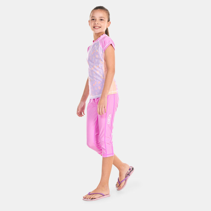 COEGA Kids' 3/4 Ariel Swimming Leggings Purple COEGA Kids' 3/4 Ariel Swimming Leggings Purple image number 2