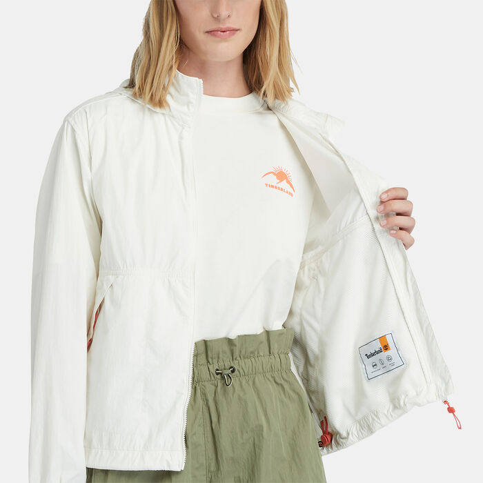 Timberland Women's Anti-UV Windbreaker Hoodie White image number 3