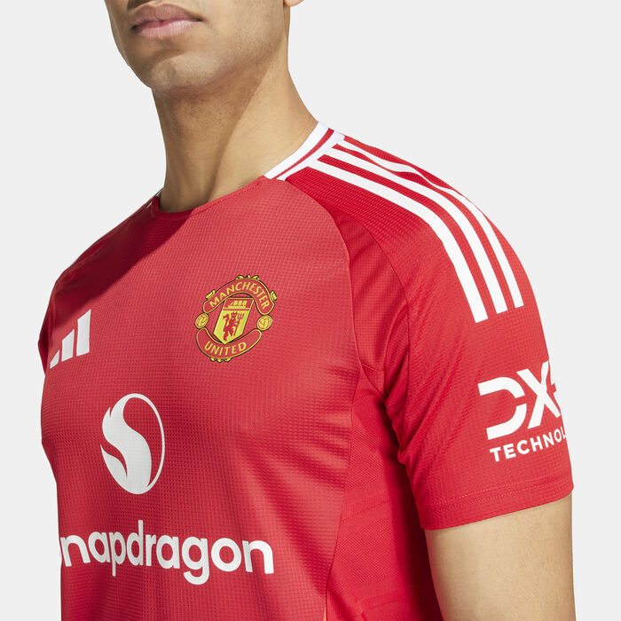 adidas Men's Manchester United 24/25 Home Authentic Football Jersey Red adidas Men's Manchester United 24/25 Home Authentic Football Jersey Red image number 3