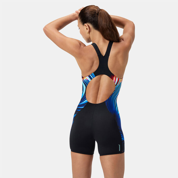 Speedo Womens Digital Printed One Piece Swimsuit Black image number 1