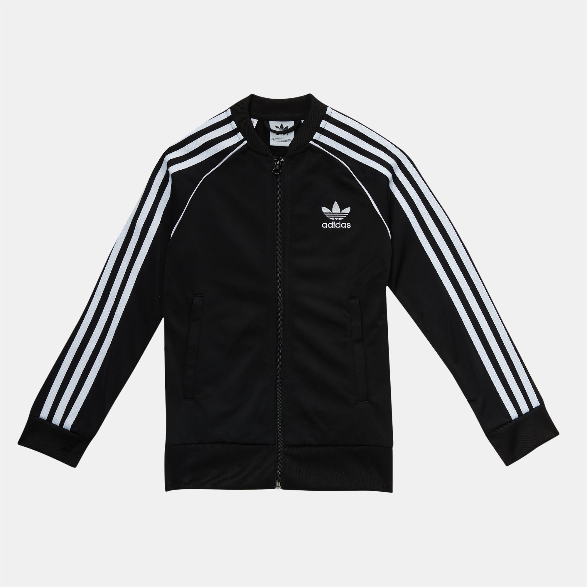 Adidas jacket black and white clearance kids