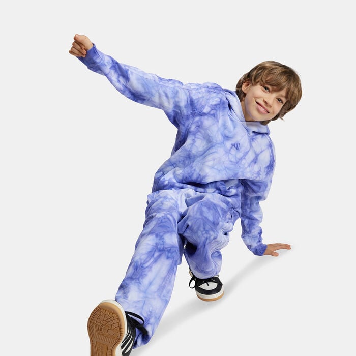 adidas Kids' ALL SZN Tie-Dye Hoodie Blue adidas Kids' ALL SZN Tie-Dye Hoodie Blue image number 2