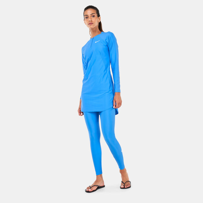 Nike Swim Women's Victory Full-Coverage Solid Swimming Tunic Blue image number 2