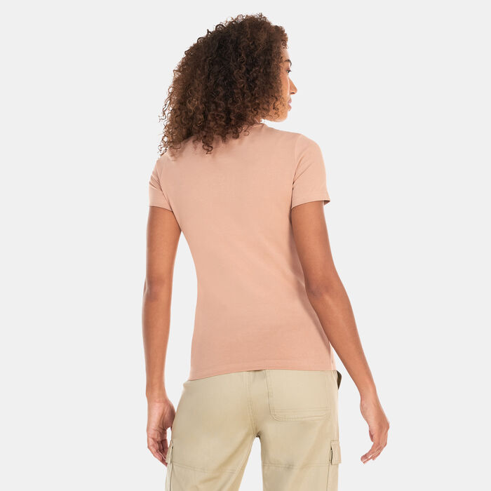 PUMA Women's Classics Slim T-Shirt Beige PUMA Women's Classics Slim T-Shirt Beige image number 1