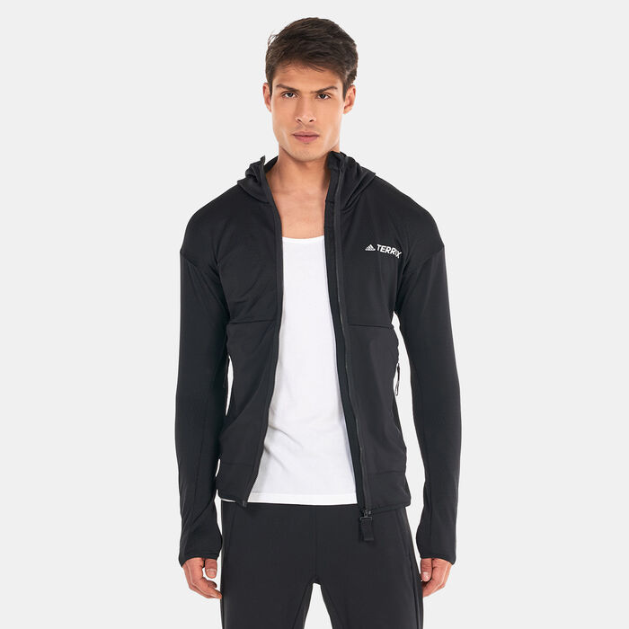 adidas Men's Terrex Tech Fleece Lite Hiking Jacket Green adidas Men's Terrex Tech Fleece Lite Hiking Jacket Green image number 0