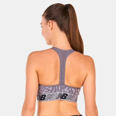 New Balance Women's Printed 3.0 Pace Sports Bra Grey