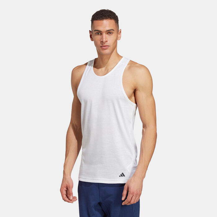adidas Men's Yoga Base Training Tank Top White adidas Men's Yoga Base Training Tank Top White image number 0