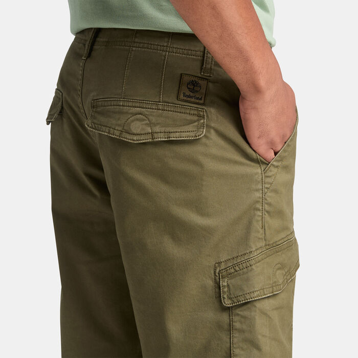 Timberland Men's Woven Badge Cargo Shorts Green image number 3