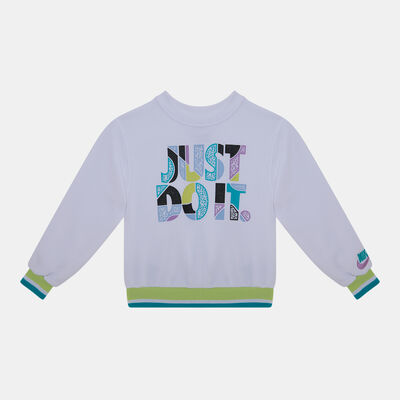 Nike Kids' Sportswear Outside The Lines Sweatshirt White Nike Kids' Sportswear Outside The Lines Sweatshirt White