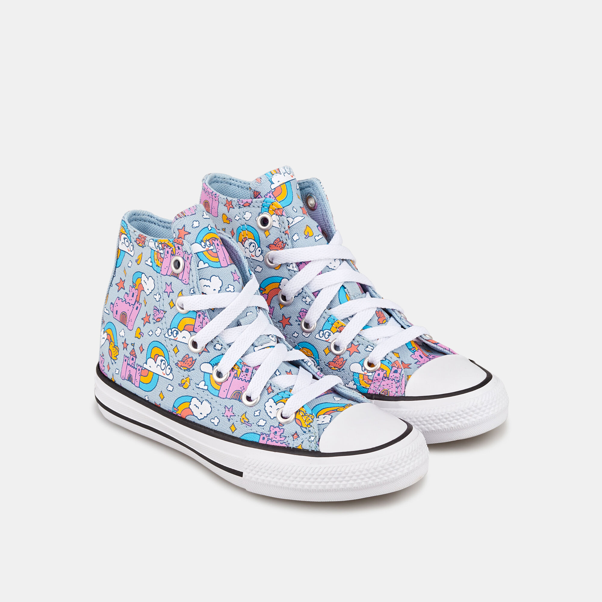 Converse Kids Chuck Taylor All Star Rainbow Castles High Top Unisex Shoe Younger Kids Blue in KSA SSS