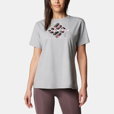 Columbia Women's Sun Trek Graphic T-Shirt Grey Columbia Women's Sun Trek Graphic T-Shirt Grey