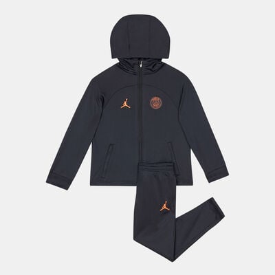 Jordan Kids' Paris Saint-Germain Strike Away Dri-FIT Hooded Football Tracksuit (Younger Kids) Black Jordan Kids' Paris Saint-Germain Strike Away Dri-FIT Hooded Football Tracksuit (Younger Kids) Black