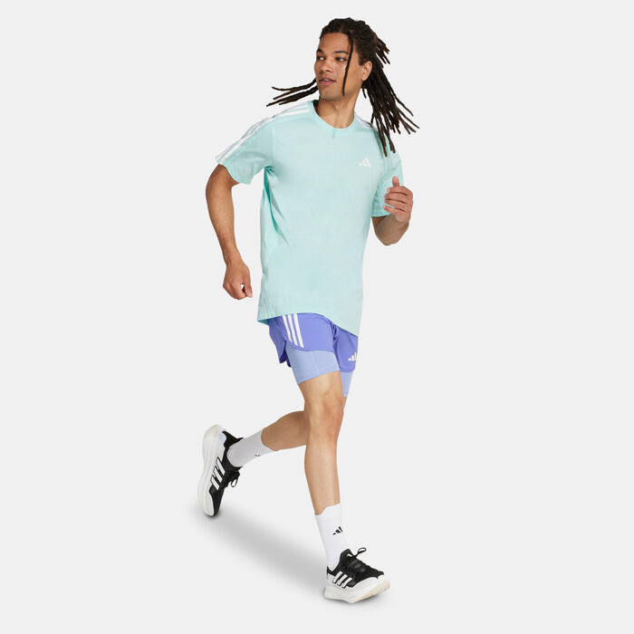 adidas Men's Own The Run 2-in-1 Running Shorts Blue image number 2
