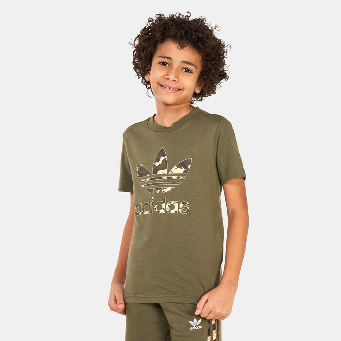 adidas Originals Kids' Camo T-Shirt Green image number 0