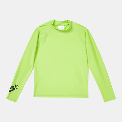 Speedo Kids' Long Sleeve Rashguard Green Speedo Kids' Long Sleeve Rashguard Green
