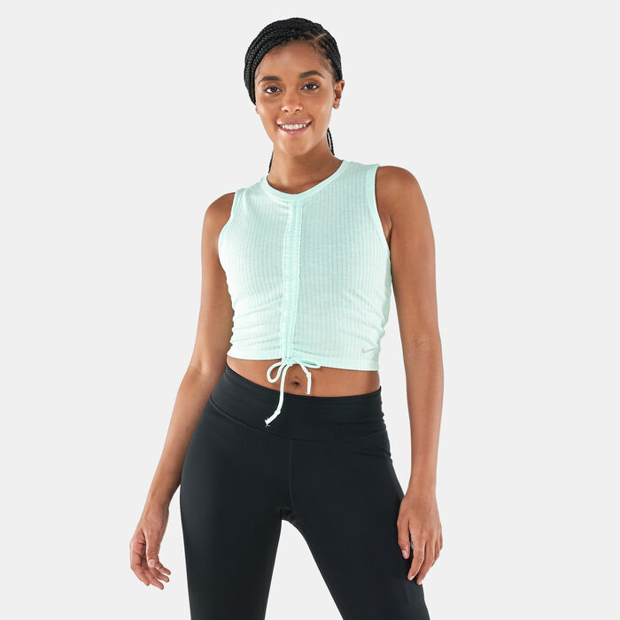 Nike Women's Yoga Dri-FIT Tank Top Green image number 0