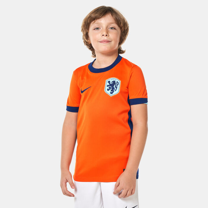 Nike Kids' Netherlands Dri-FIT Stadium Home Football Jersey - 2024 Orange Nike Kids' Netherlands Dri-FIT Stadium Home Football Jersey - 2024 Orange image number 0