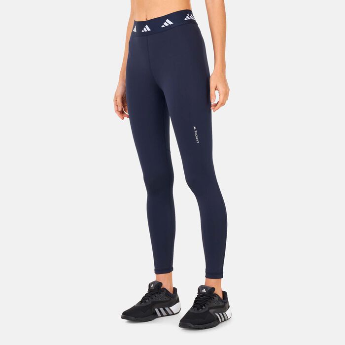 adidas Women's Techfit 7/8 Training Leggings Blue adidas Women's Techfit 7/8 Training Leggings Blue image number 0