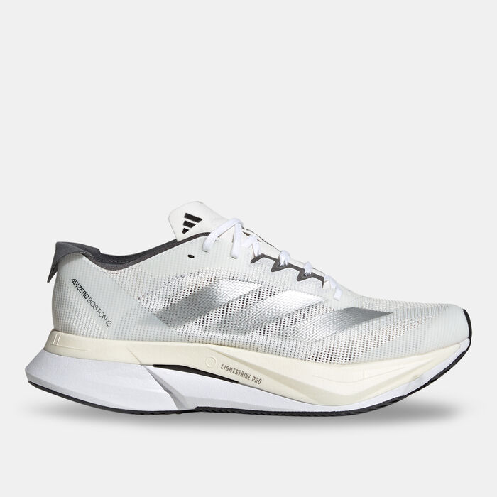 adidas Women's Adizero Boston 12 Running Shoe White adidas Women's Adizero Boston 12 Running Shoe White image number 0