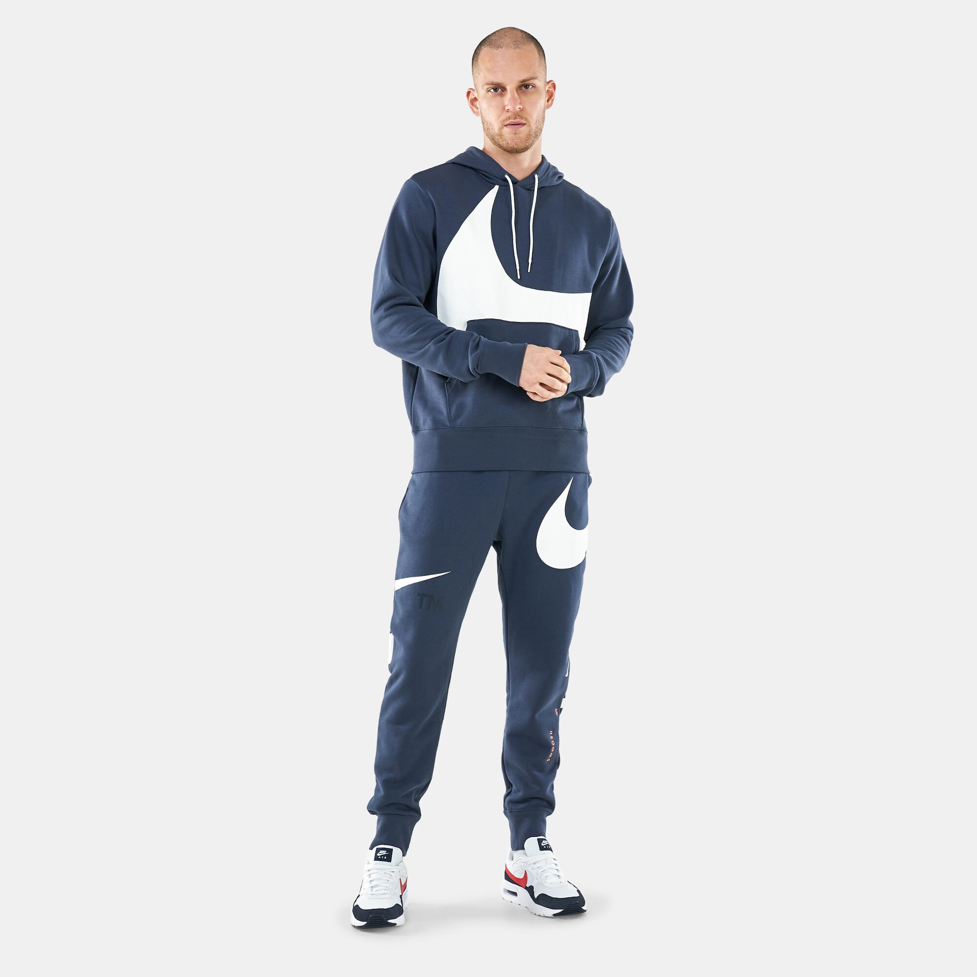 Ensemble nike swoosh top bleu