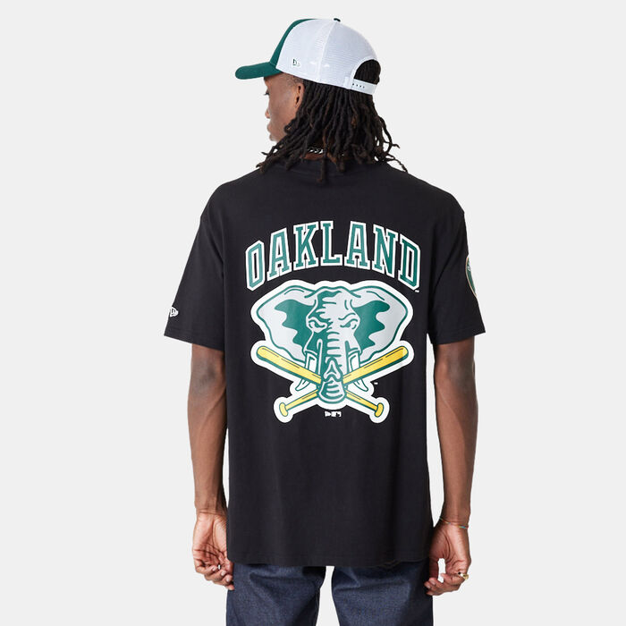 New Era Men's MLB Large Logo Oversized Oakland Athletics T-Shirt Black New Era Men's MLB Large Logo Oversized Oakland Athletics T-Shirt Black image number 1