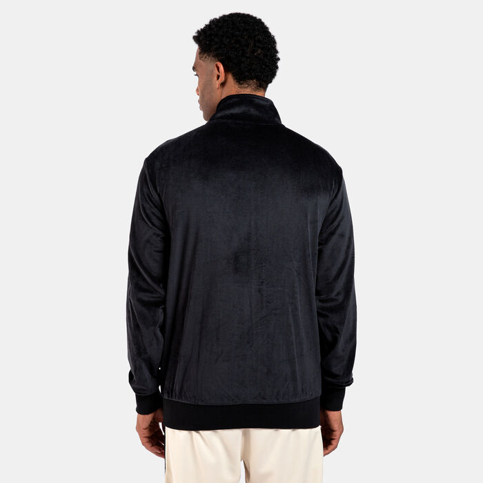 New Era Men's NBA Chicago Bulls Lifestyle Velour Full-Zip Track Jacket Black New Era Men's NBA Chicago Bulls Lifestyle Velour Full-Zip Track Jacket Black image number 1