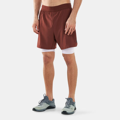 Nike Men's 2-in-1 Yoga Shorts Brown