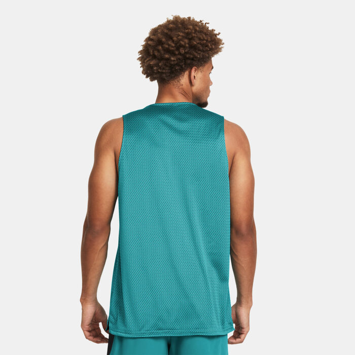 Under Armour Men's Zone Reversible Basketball Top Green image number 1