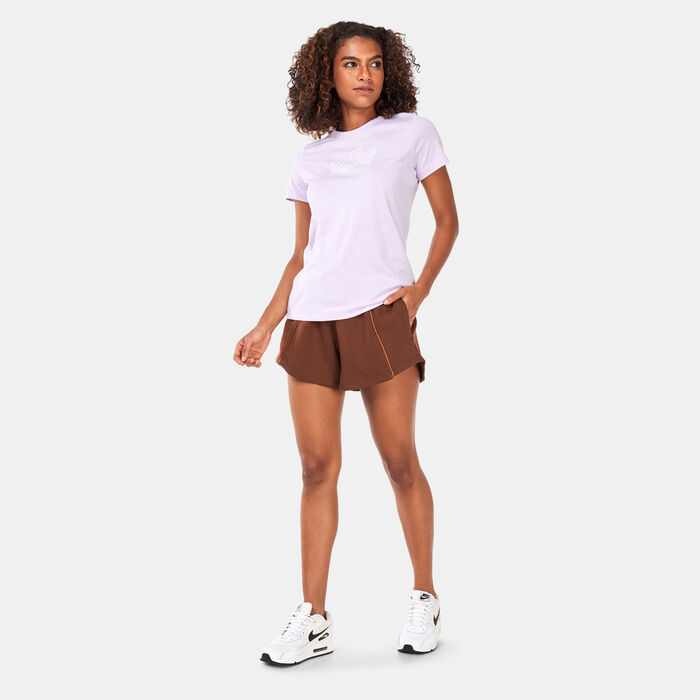 Nike Women's Sportswear Air Fleece Shorts Brown image number 2