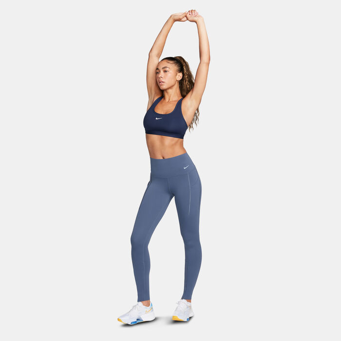 Nike Women's Swoosh Light-Support Training Sports Bra Blue Nike Women's Swoosh Light-Support Training Sports Bra Blue image number 2