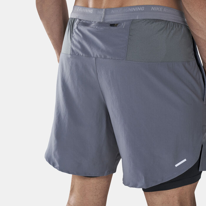 Nike Men's Stride Dri-FIT 2-in-1 Running Shorts Grey Nike Men's Stride Dri-FIT 2-in-1 Running Shorts Grey image number 3