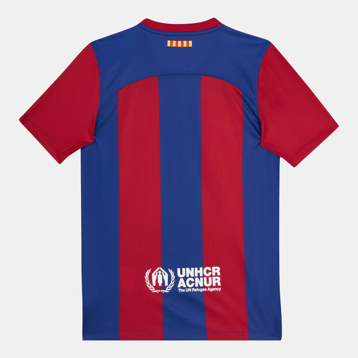 Nike Kids' F.C. Barcelona Stadium Home Jersey - 2023/24 (Older Kids) Blue Nike Kids' F.C. Barcelona Stadium Home Jersey - 2023/24 (Older Kids) Blue image number 1