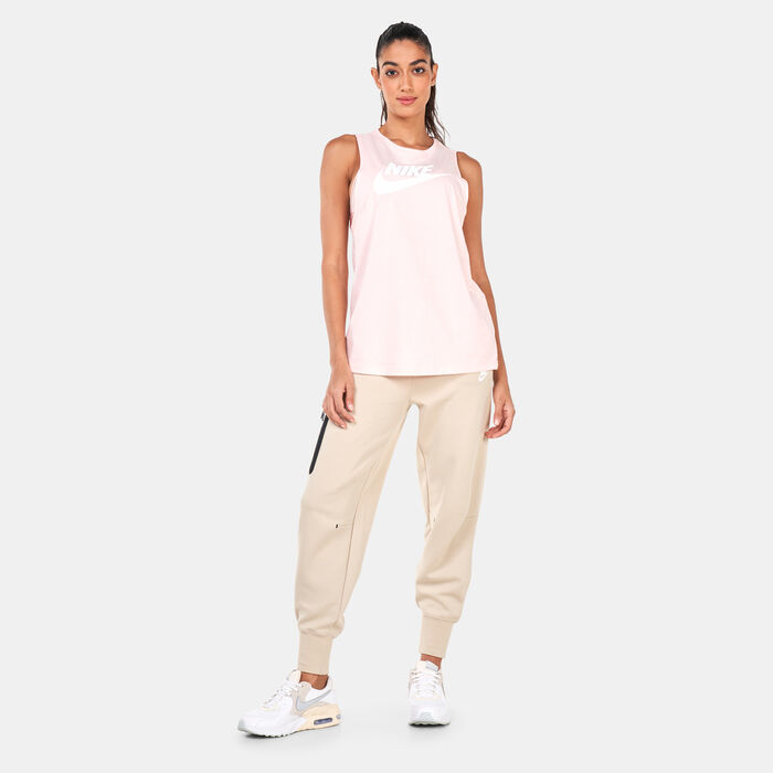 Nike Women's Sportswear Muscle Tank Top Ivory image number 2