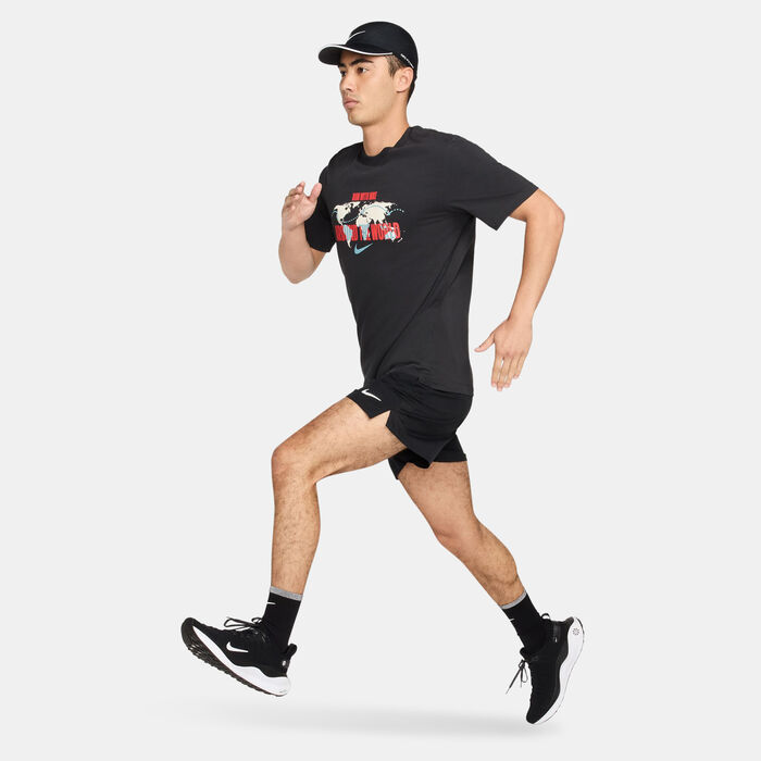 Nike Men's Running T-Shirt Grey Nike Men's Running T-Shirt Grey image number 2