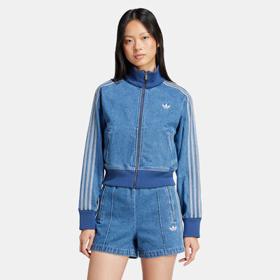 adidas Originals Women's Adicolor Denim Track Jacket Blue