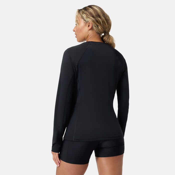 Speedo Women's Long Sleeve Swimming Top Black Speedo Women's Long Sleeve Swimming Top Black image number 1