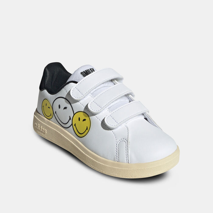 adidas Kids' Smiley Advantage 2.0 Shoes White adidas Kids' Smiley Advantage 2.0 Shoes White image number 1