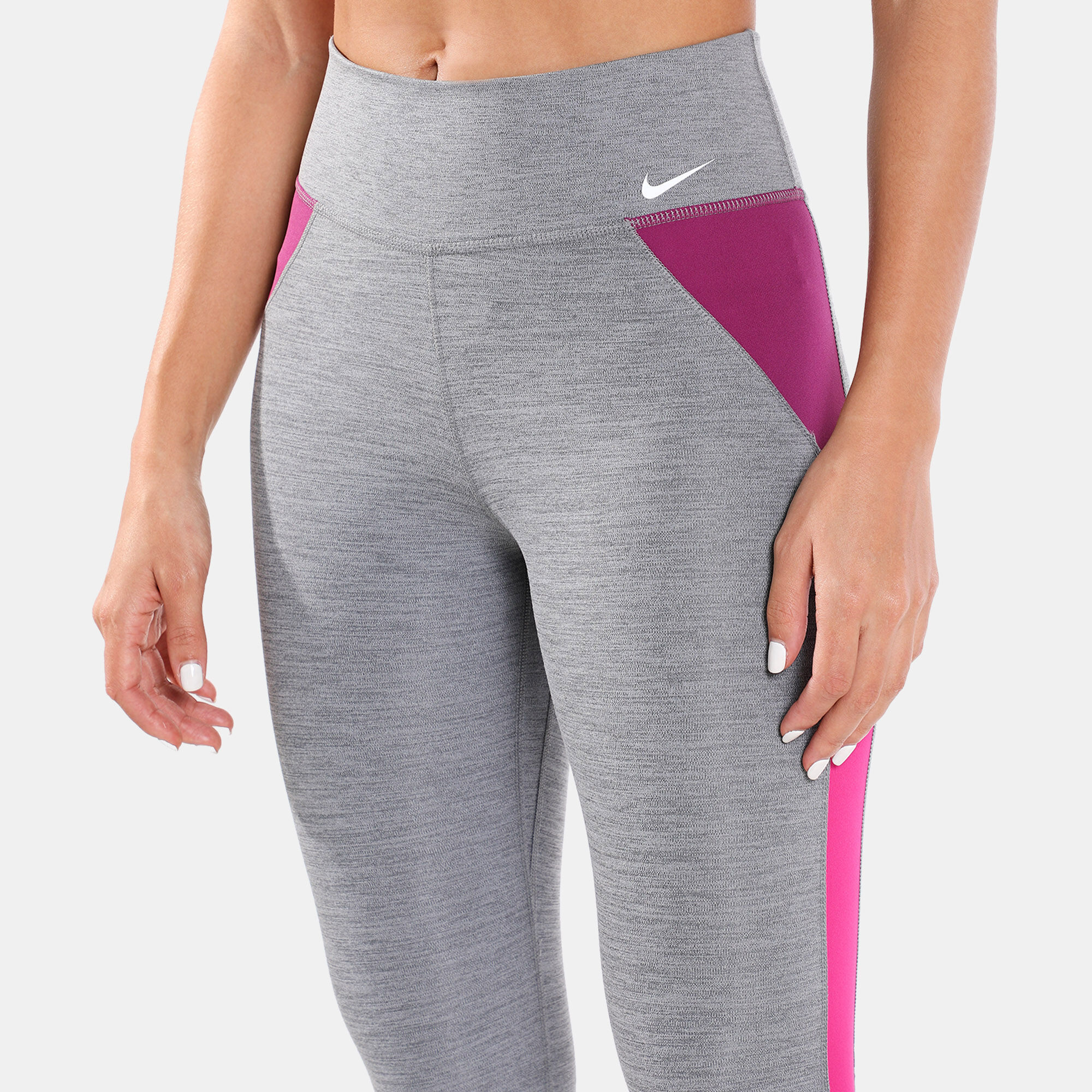 Nike leggings grey and pink deals