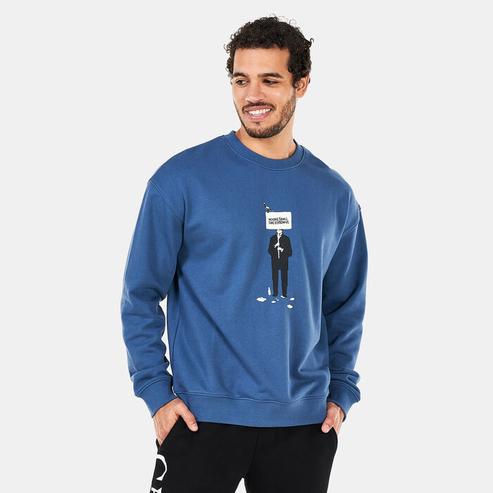 Tee Library Men's Sweatshirt Blue Tee Library Men's Sweatshirt Blue image number 0