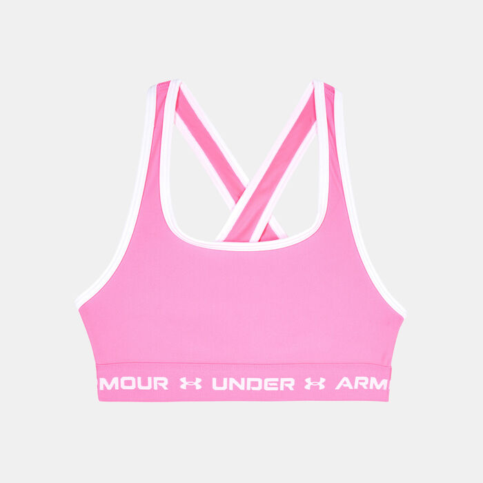Under Armour Kids' UA Crossback Training Sports Bra Pink image number 0