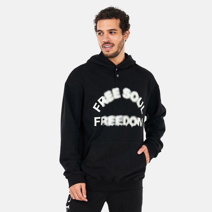 Tee Library Men's Two Snap Placket Hoodie Black Tee Library Men's Two Snap Placket Hoodie Black image number 0