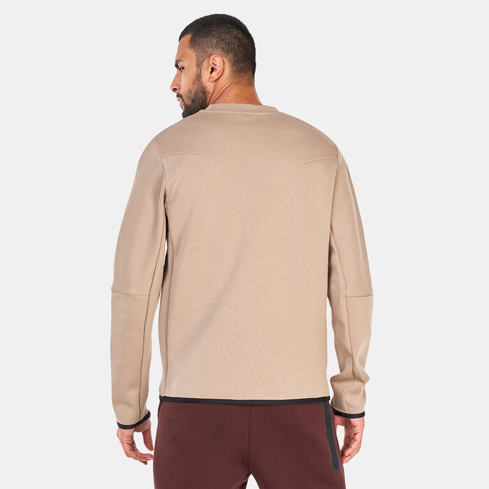 Nike Men's Sportswear Tech Fleece Crew Sweatshirt Beige Nike Men's Sportswear Tech Fleece Crew Sweatshirt Beige image number 1