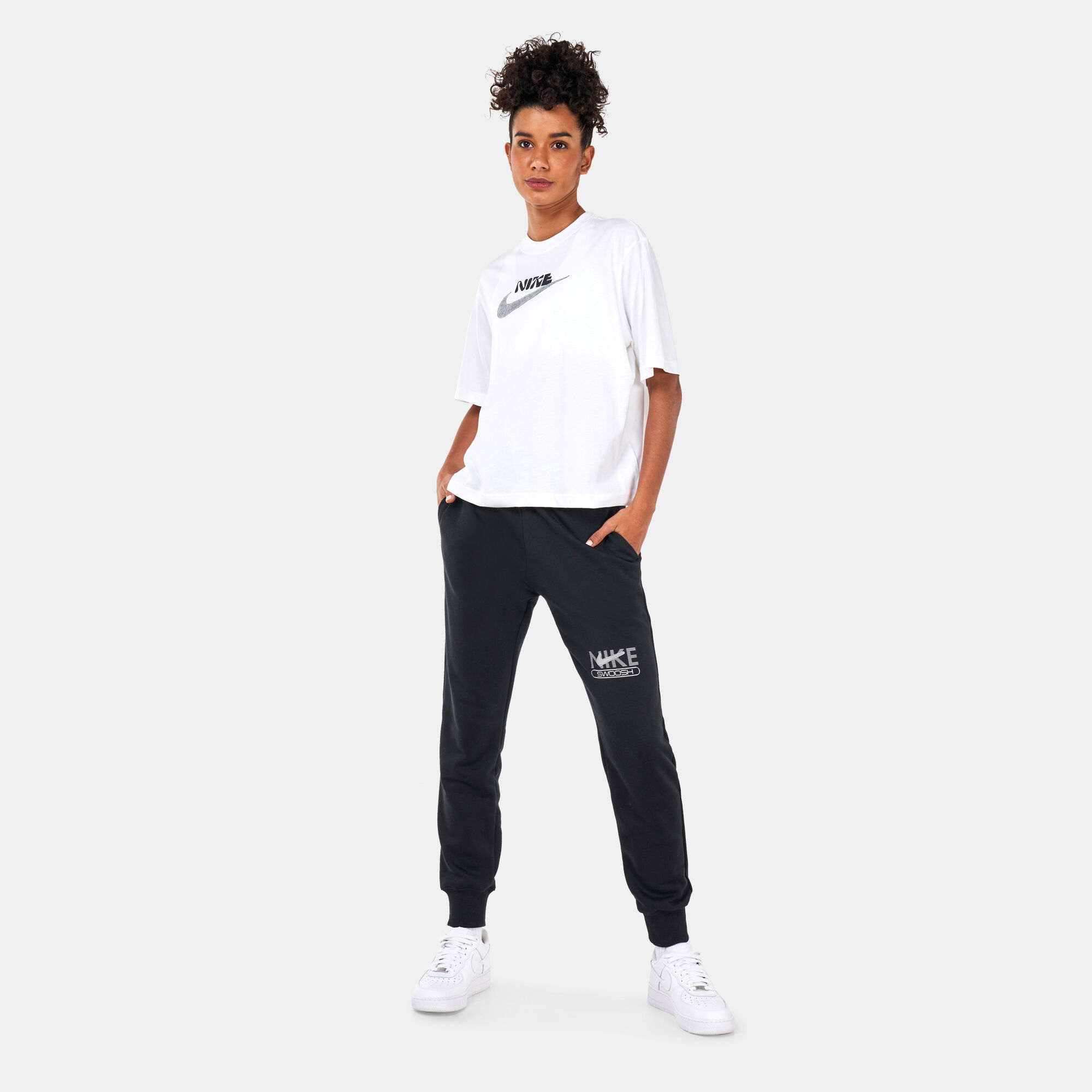 Women's nike swoosh fleece joggers on sale