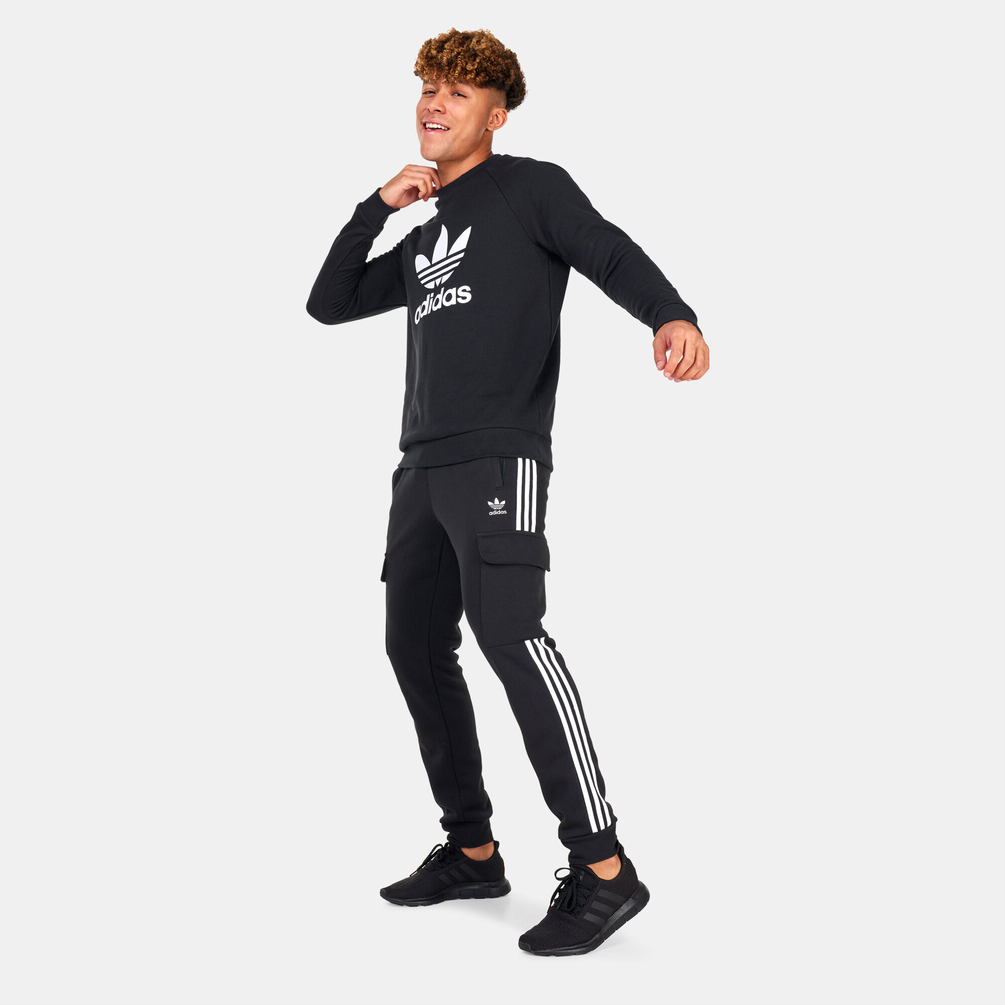 Mens adidas hotsell trefoil tracksuit