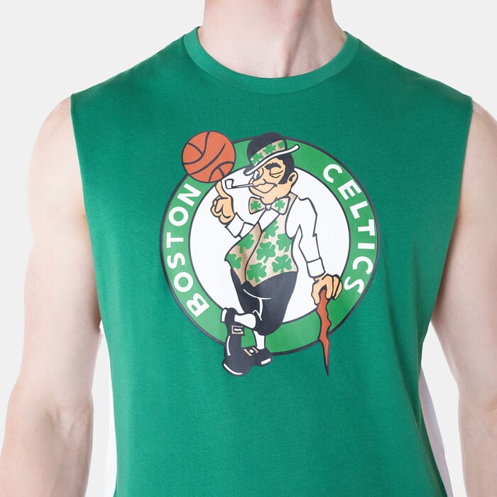 New Era Men's NBA Boston Celtics Panel Sleeveless T-Shirt Green New Era Men's NBA Boston Celtics Panel Sleeveless T-Shirt Green image number 2