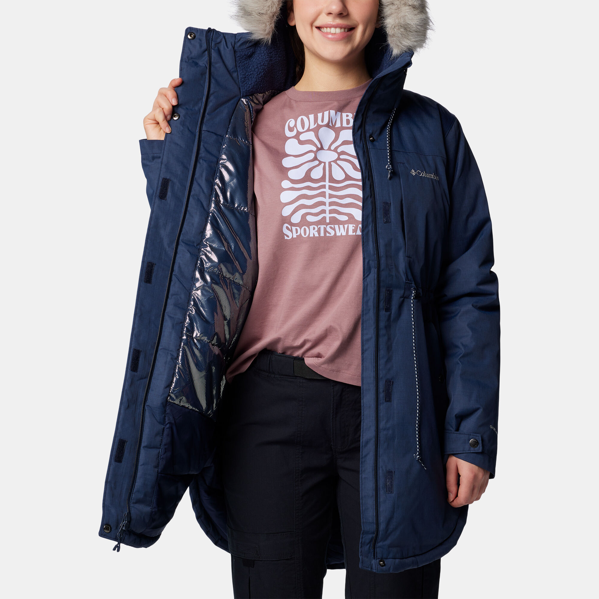 Women s Suttle Mountain II Mid Insulated Jacket Blue Columbia in KSA SSS