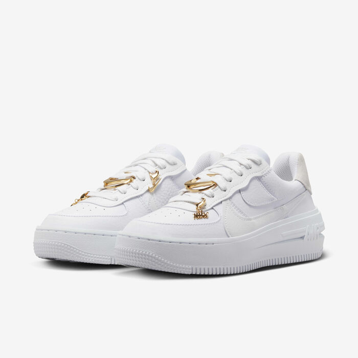 Nike Women's Air Force 1 Low PLT.AF.ORM Shoes White Nike Women's Air Force 1 Low PLT.AF.ORM Shoes White image number 4